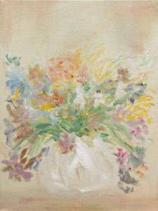 Färgglad blomsterbukett av Emily Tingey