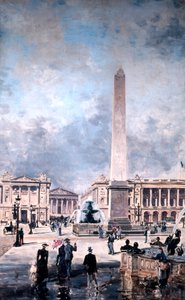 Obelisken i Luxor och Place de la Concorde, 1891.