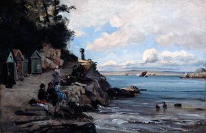 Lördag på Womans Bathing Beach, 1876. av Emmanuel Lansyer