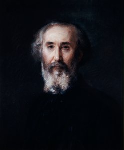 Självporträtt av konstnären Emmanuel Lansyer, 1800-talet