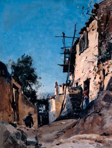 Gamla stan nedanför kyrkogården, Menton, 1890