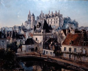 Hamnen i Cordelieres och slottet Loches, 1891.