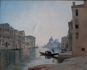 Venedig, Canal Grande, september 1892 (olja på duk) av Emmanuel Lansyer