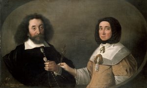 John Tradescant den yngre och Hester, hans andra hustru.