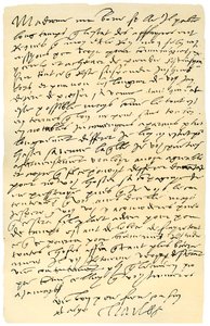 Brev från kejsar Karl V av Spanien till drottning Mary av England, 1555. av Emperor Charles V