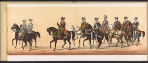 Procession i Haarlem, 1872 (skylt 6) Procession hölls i Haarlem, den 1 april 1872. (seriens titel på objektet)