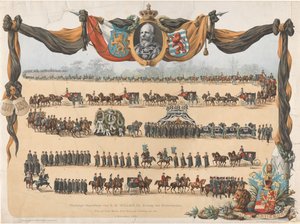 Högtidlig begravning av H.M. Willem III, kung av Nederländerna (...) 4 december 1890 (titel på objektet)