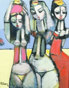 Friends, 2007 (olja på dukskiva) av Endre Roder