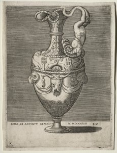 Ewer prydd med delfiner av Enea Vico