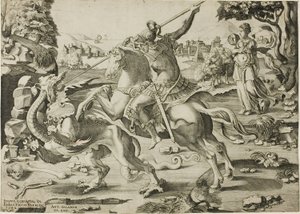 Sankt Georg och draken av Enea Vico