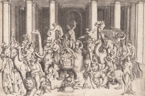 Den indiska triumfen av Bacchus, ca. 1542. av Enea Vico.