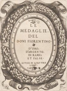 Titelskylt: De florentinska Doni-medaljerna, ca. 1548. av Enea Vico
