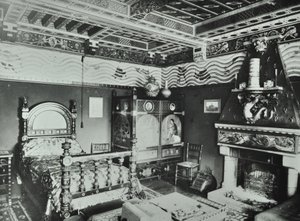 9 Melbury Road: sovrum, 1890 av English Photographer