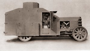 En brittisk pansarbil under första världskriget, från The Illustrated War News, 1915 av English Photographer