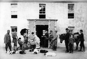 A Country House Shooting Party, c.1890 av English Photographer