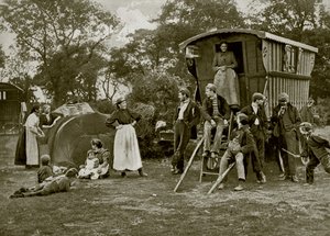 Ett zigenarläger i Essex av English Photographer