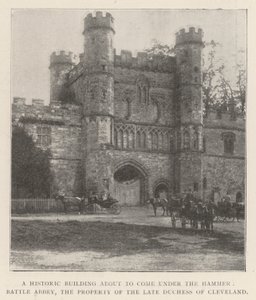 En historisk byggnad på väg att hamna under hammaren, Battle Abbey, den sena hertiginnan av Clevelands egendom av English Photographer