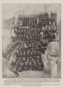 En reminiscens, HKH hertigen av York och officerarna och männen från HMS Melampus av English Photographer