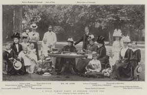 En kunglig familjefest i Osborne, augusti 1898 av English Photographer
