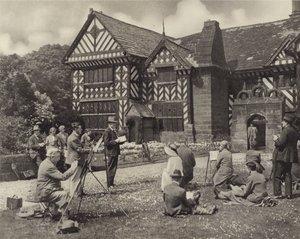 En skisskurs i Speke Hall (s/v foto) av English Photographer