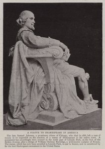 En staty till Shakespeare i Amerika av English Photographer