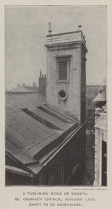 A Vanishing Work of Wrens, St Georges Church, Botolph Lane, på väg att rivas av English Photographer