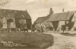 Abbey Farm i Preston nära Yeovil. Vykort skickat 1913. av English Photographer