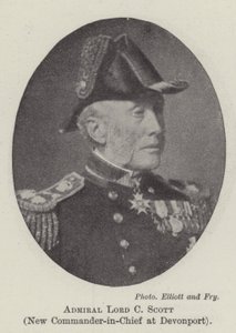 Amiral Lord C Scott, ny överbefälhavare vid Devonport av English Photographer