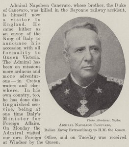 Amiral Napoleon Canevaro, italiensk sändebud extraordinär till HM drottningen av English Photographer