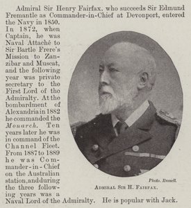 Amiral Sir H Fairfax av English Photographer