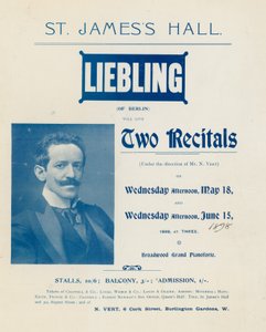 Annons för konsert av Liebling från Berlin av English Photographer