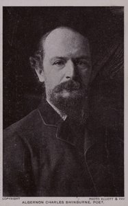 Algernon Charles Swinburne (1837-1909), engelsk poet och dramatiker av English Photographer