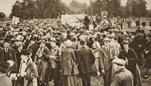 Antikrigsmöte i Hyde Park (sepiafoto) av English Photographer