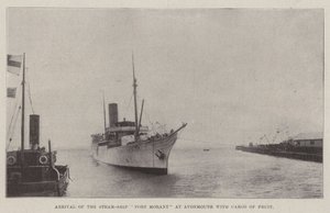 Ankomst av Steam-Ship Port Morant till Avonmouth med last av frukt av English Photographer