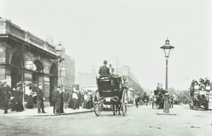 Baker Street Station, Marylebone Road, Westminster LB: österut vid Baker Street, 1895 av English Photographer