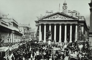 Bank Of England, Threadneedle Street, City of London, 1890 av English Photographer