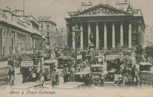 Bank och Royal Exchange, London av English Photographer