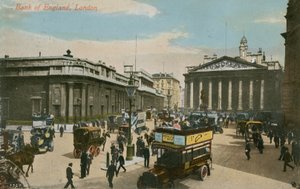 Bank of England, London. Vykort skickat 1913. av English Photographer