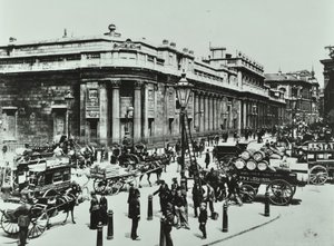 Bank of England, Threadneedle Street, City of London, 1890 av English Photographer
