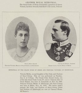 Trolovning av storhertigen av Hessen och prinsessan Victoria av Edinburgh av English Photographer