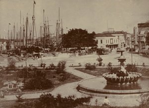 Bridgetown Harbour, cirka 1900 av English Photographer