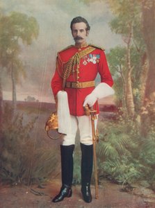 Brigadgeneral Douglas M.B.H., Earl of Dundonald. Leder en beriden brigad i Sydafrika av English Photographer