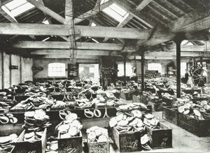 Bull Wharf, interiör av Shell Warehouse, London, 1890 av English Photographer