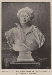 Byst av Alexandre Dumas placerad i vestibulen av Her Majesty