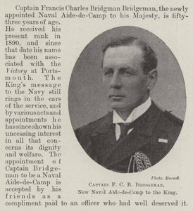 Kapten F C B Bridgeman, New Naval Aide-de-Camp till kungen av English Photographer