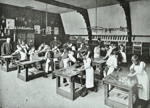 Snickarklass, 1896 av English Photographer
