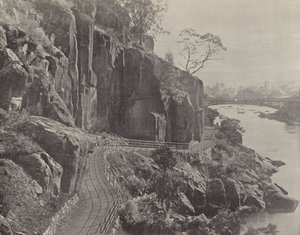 Cataract Gorge, som visar kataraktbron av English Photographer