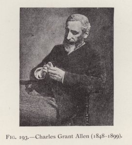 Charles Grant Allen (1848-1899), porträtt (s/v foto) av English Photographer