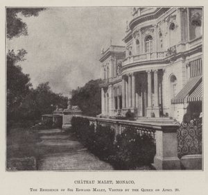 Chateau Malet, Monaco, Sir Edward Malets residens, besökt av drottningen den 20 april av English Photographer