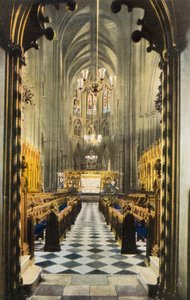 Kör från under orgelloftet, Westminster Abbey, London (foto) av English Photographer